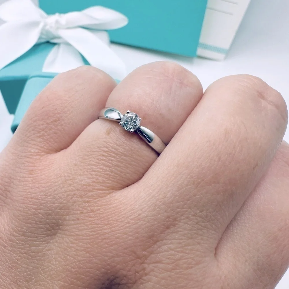 Tiffany & Co. .21 CT Harmony Diamond Engagement Ring w Certificate & Packaging